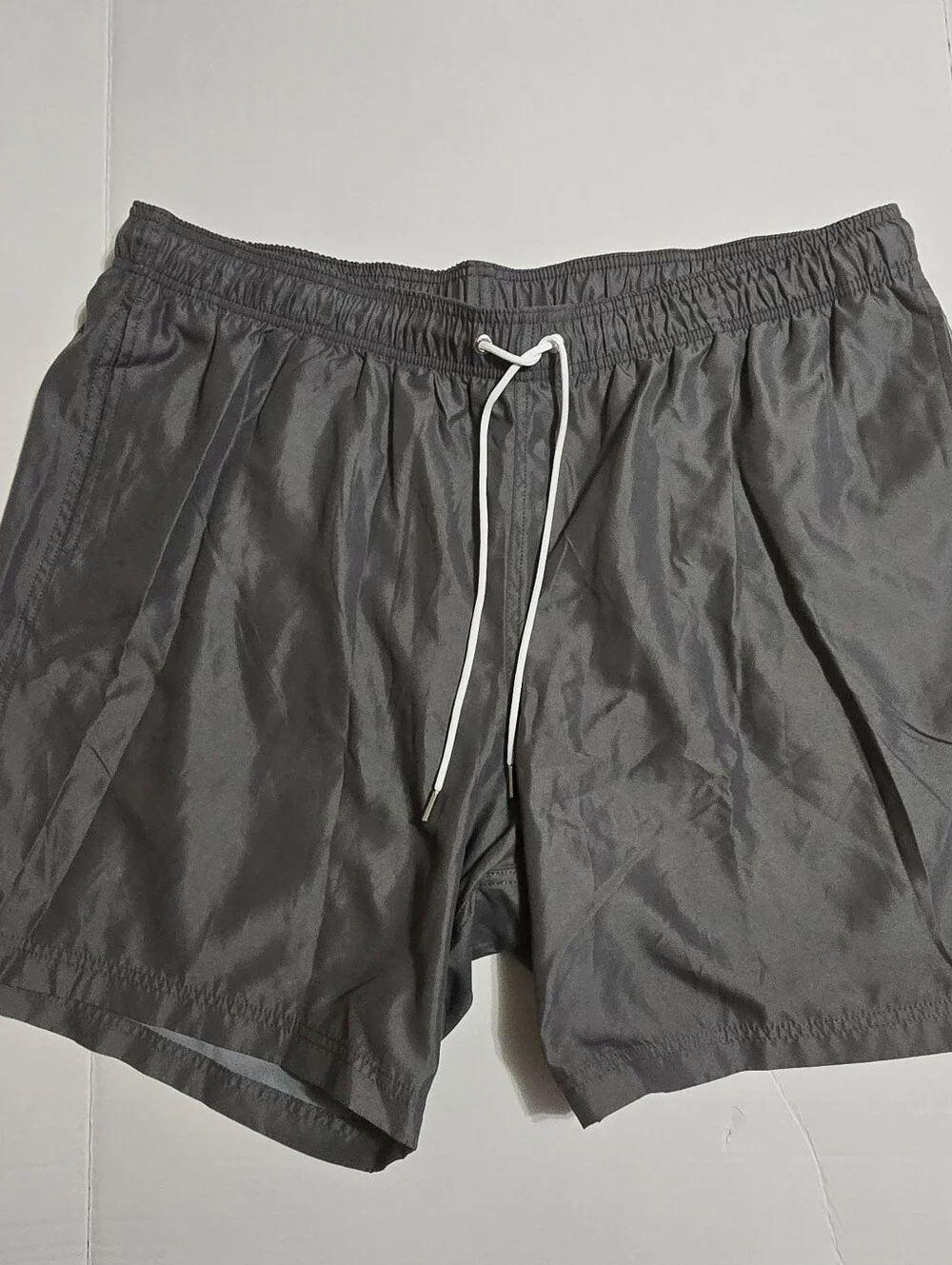 Men's Xxl Grey Lands End Swim Shorts with Drawstring
